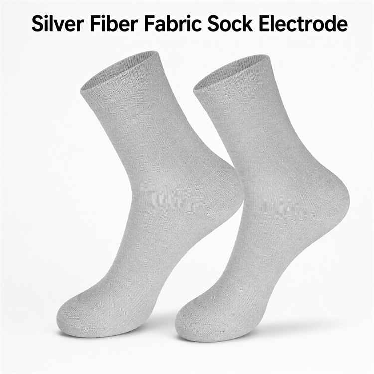 Silver Fiber Conductive Fabric Socks for TENS and EMS electrotherapy