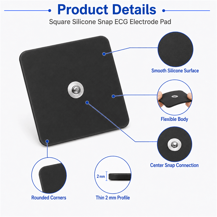 Reusable silicone electrode pad application for muscle stimulation and recovery