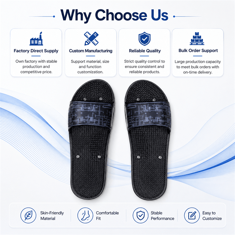 2.0 mm pin connector detail on the transparent foot massage shoe