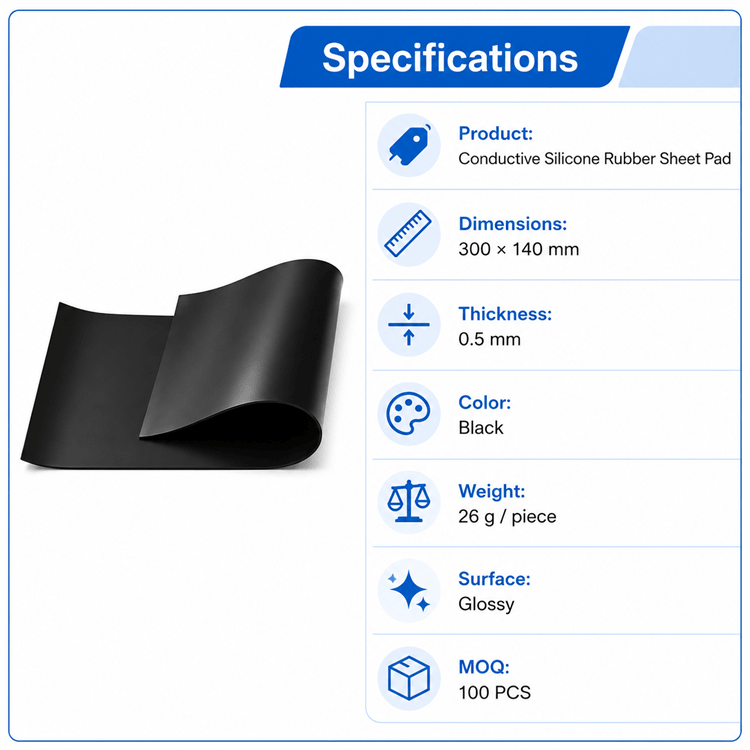 Bulk packaging and private labeling options for large conductive silicone electrode pads