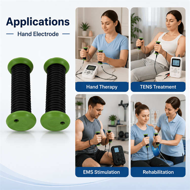 Medically clean and washable surface of the reusable hand electrode pad