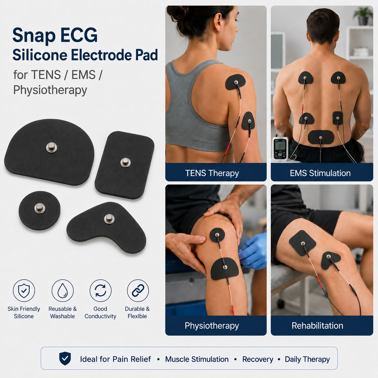 Frequently asked questions about reusable conductive silicone electrodes